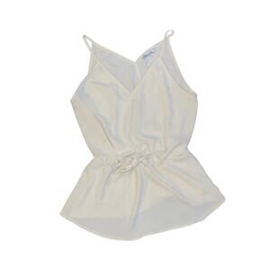 Culture Code Y2K V-neck Babydoll Camisole Top Cinche Tie Waist Size Medium cream